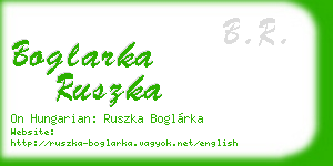 boglarka ruszka business card