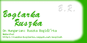 boglarka ruszka business card